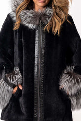 Women's exclusive alpaca coat Jacqueline Black